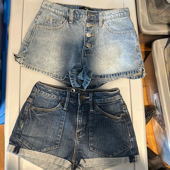 Jean short lot sz 24/0 Forever 21 Bullhead - Picture 1 of 11